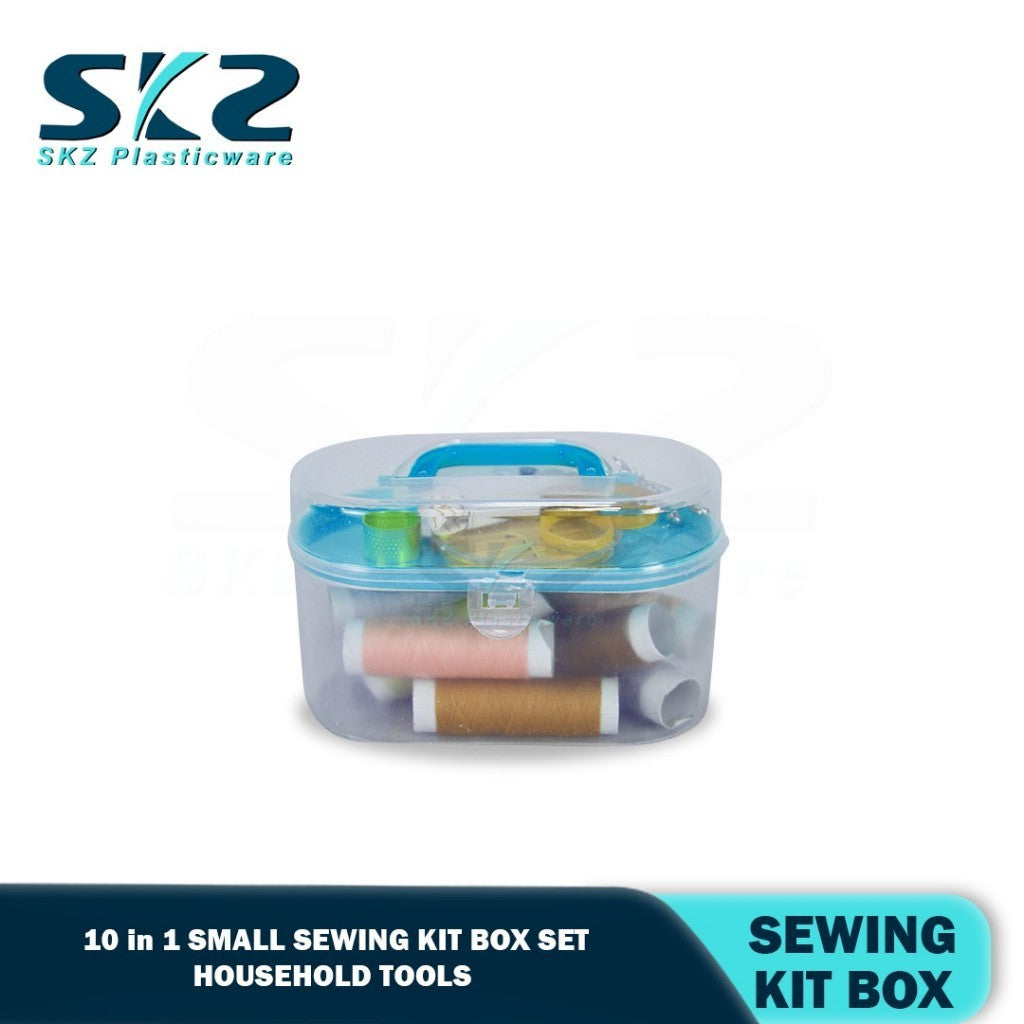 skz Sewing Kit Box Set 10 in 1 Small Household Sewing Tools Portable Sewing Kit