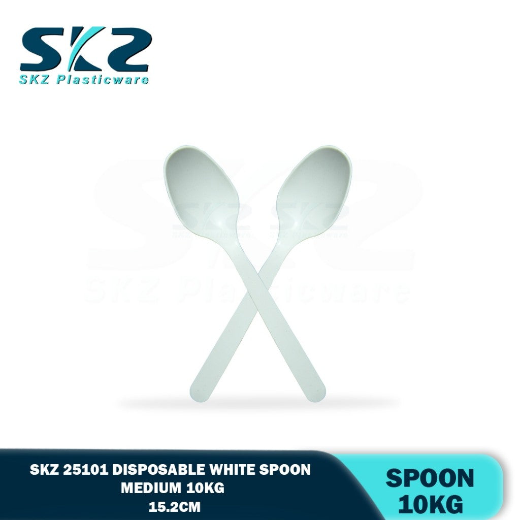 SKZ Disposable Spoon and Fork  White Medium 10kg box