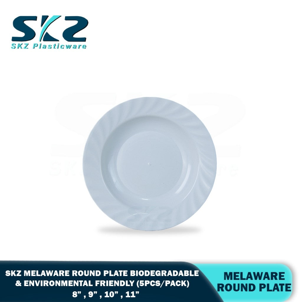 SKZ Melaware round plate 8"/9"/10"11"  5pcs/pack  round bowl biodegradable & enviroment friendly