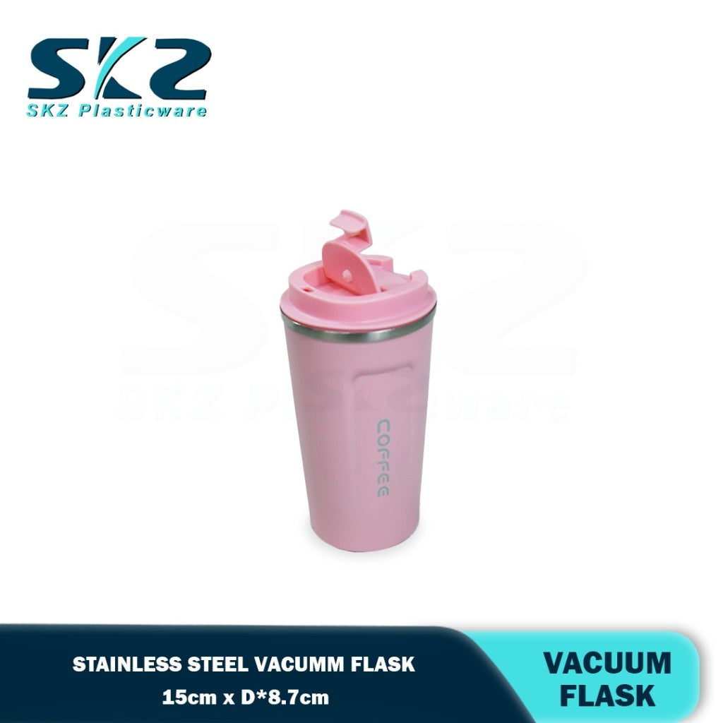 SKZ Stainless Steel Coffee Mugs 380ml Insulation Water Bottle Cups Drinkware With Double Lid