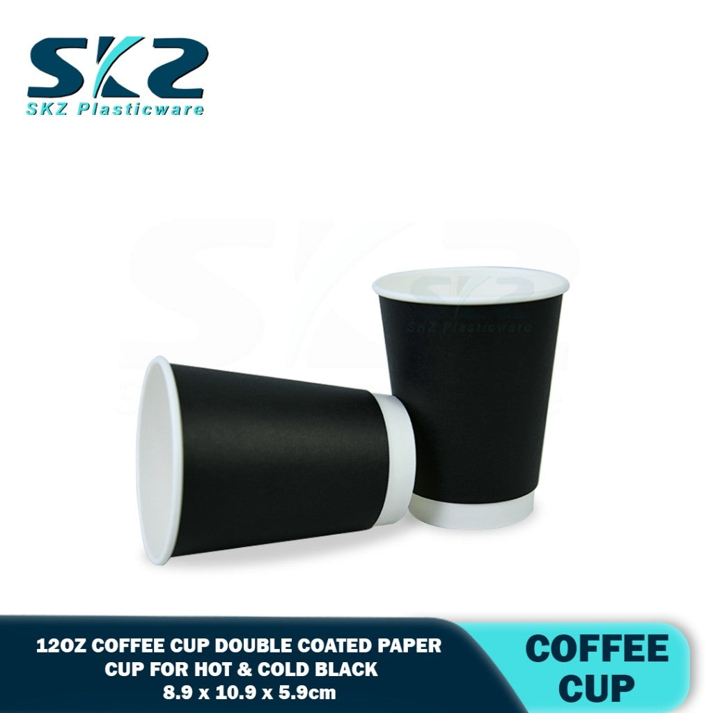SKZ 12oz Coffee cup double coated paper cup for hot & cold 25pcs/pack