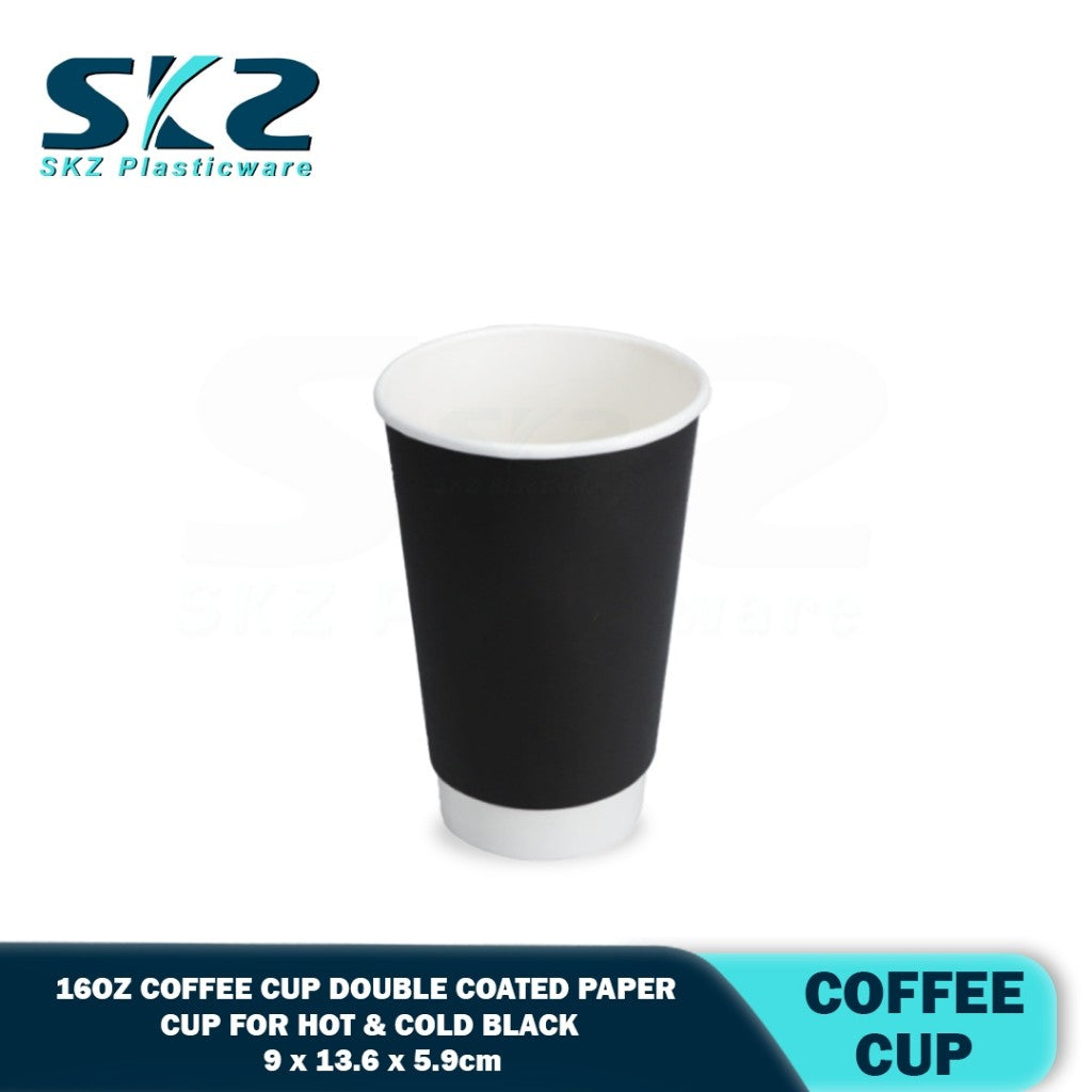 SKZ 16oz Coffee cup double coated paper cup for hot & cold 25pcs/pack