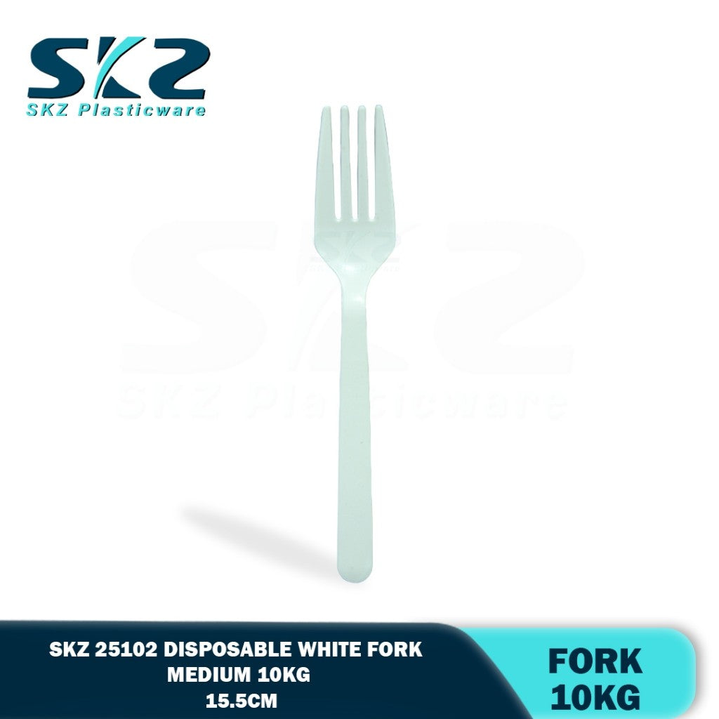 SKZ Disposable Spoon and Fork  White Medium 10kg box