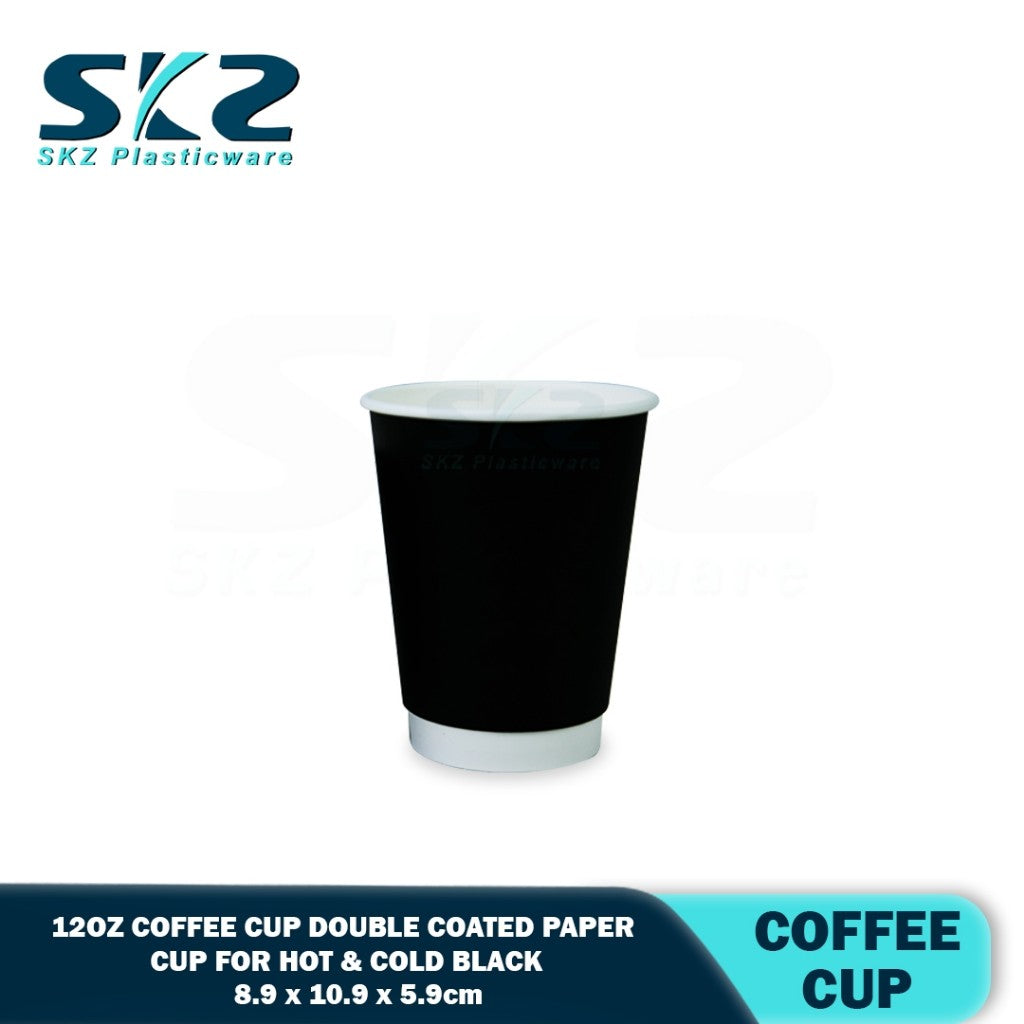SKZ 12oz Coffee cup double coated paper cup for hot & cold 25pcs/pack