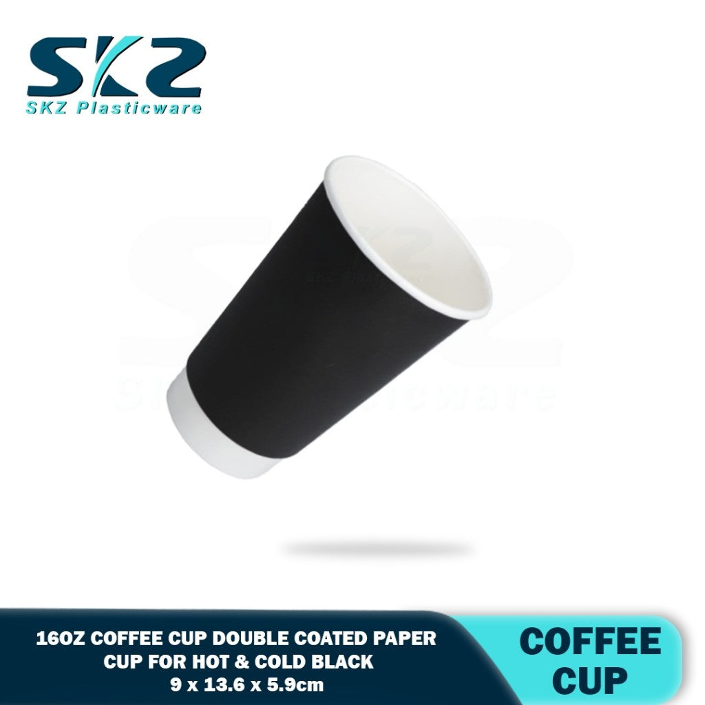 SKZ 16oz Coffee cup double coated paper cup for hot & cold 25pcs/pack