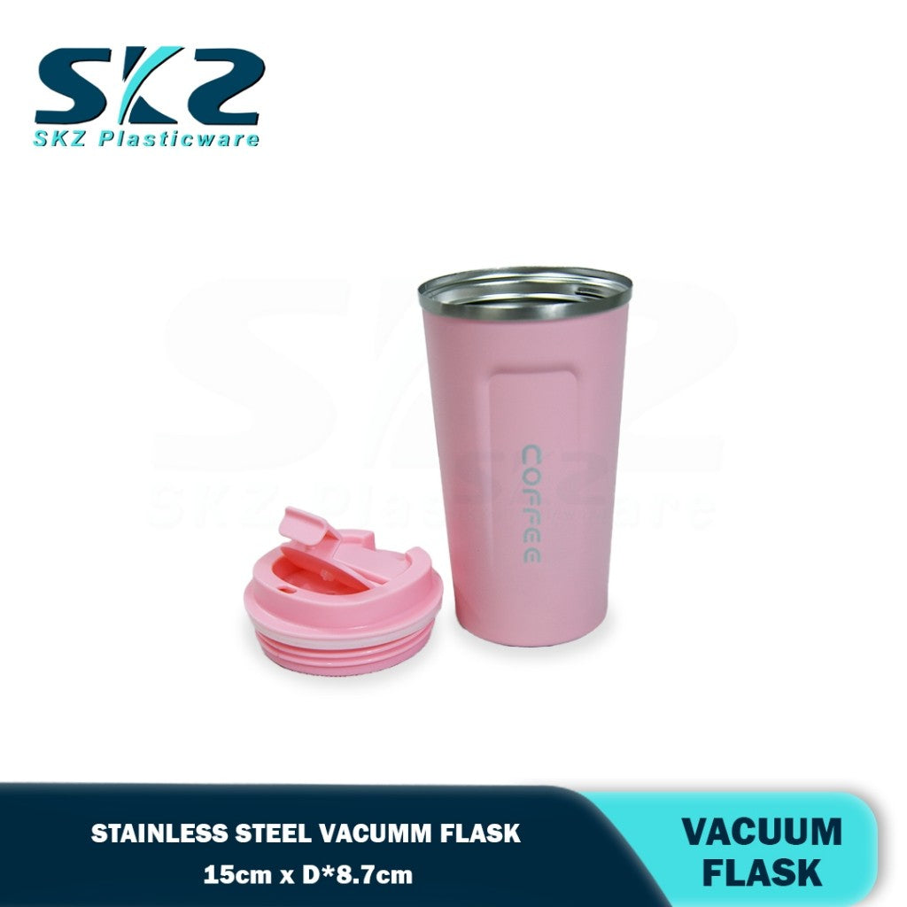 SKZ Stainless Steel Coffee Mugs 380ml Insulation Water Bottle Cups Drinkware With Double Lid