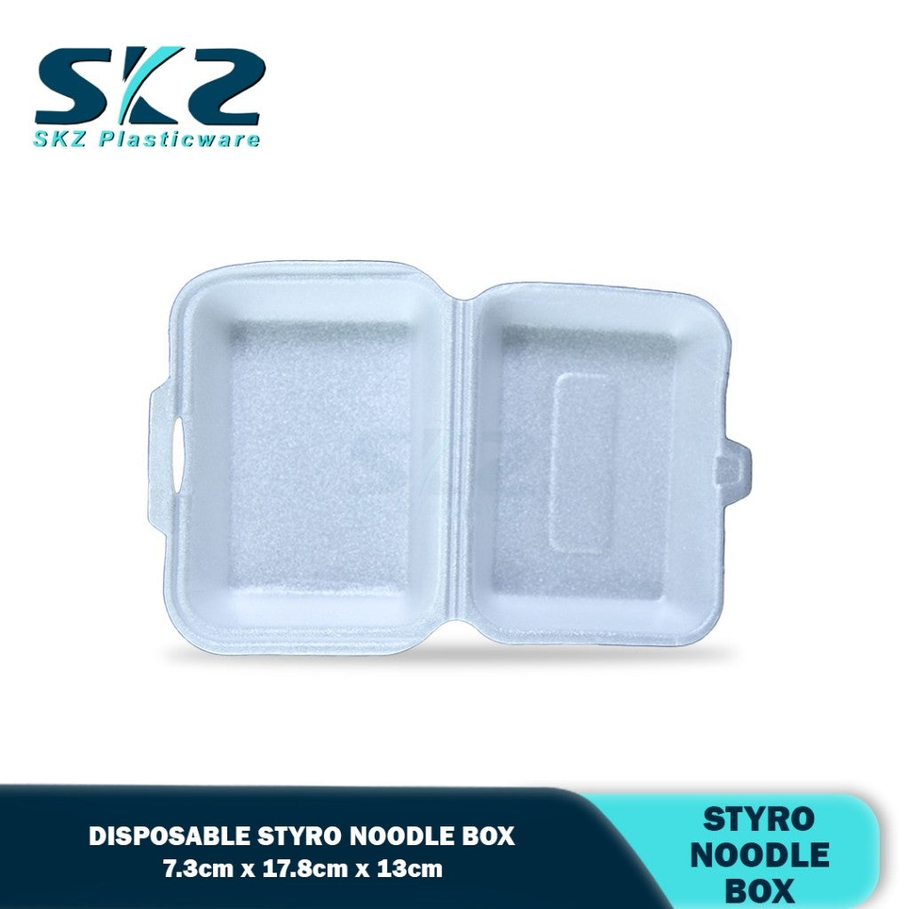 SKZ [ 100 Pcs ] NOODLE BOX STYRO - DISPOSABLE STYRO, FOOD STYRO, MEAL BOX, CHICKEN BOX