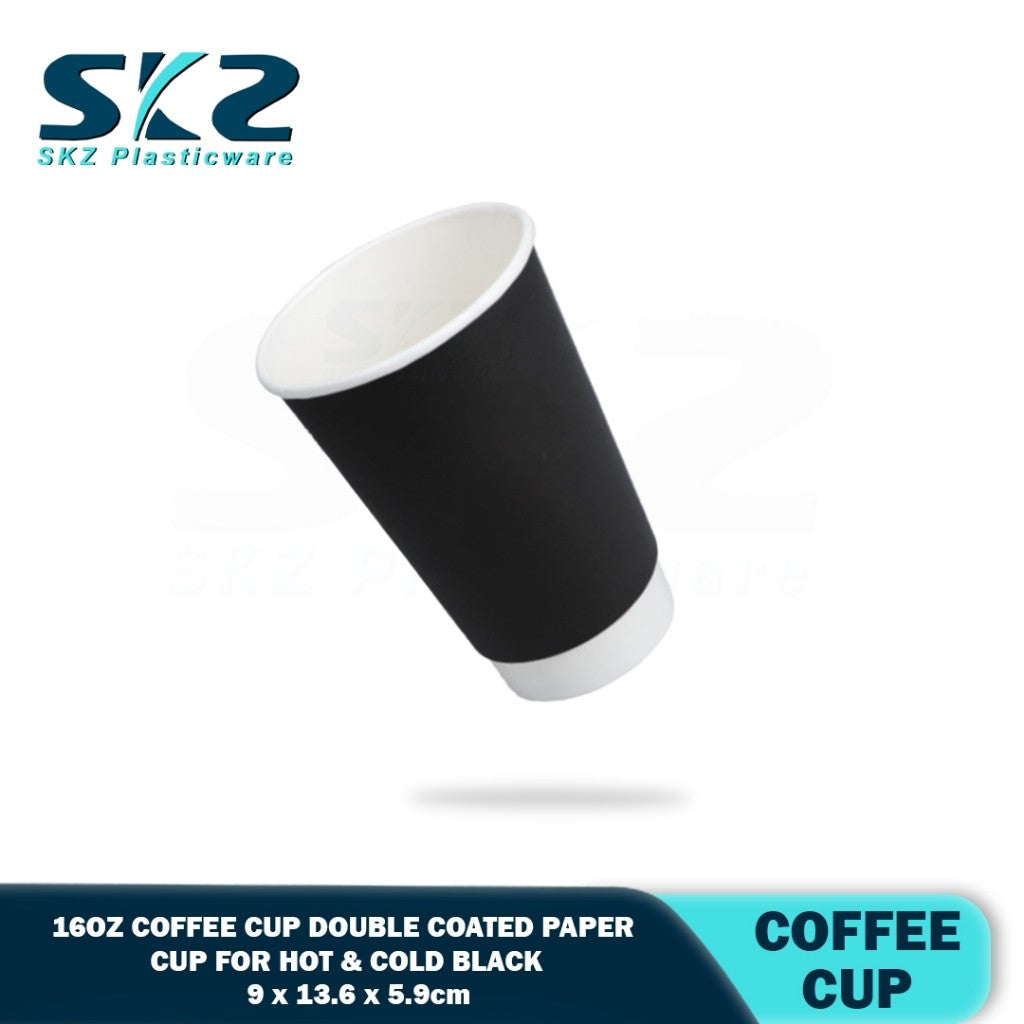 SKZ 16oz Coffee cup double coated paper cup for hot & cold 25pcs/pack