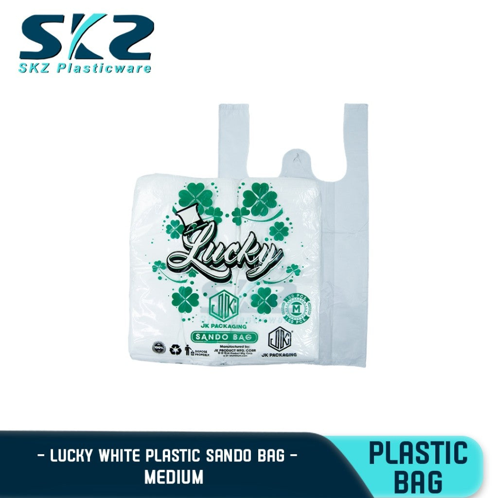 LUCKY White Plastic Sando Bag 100pcs