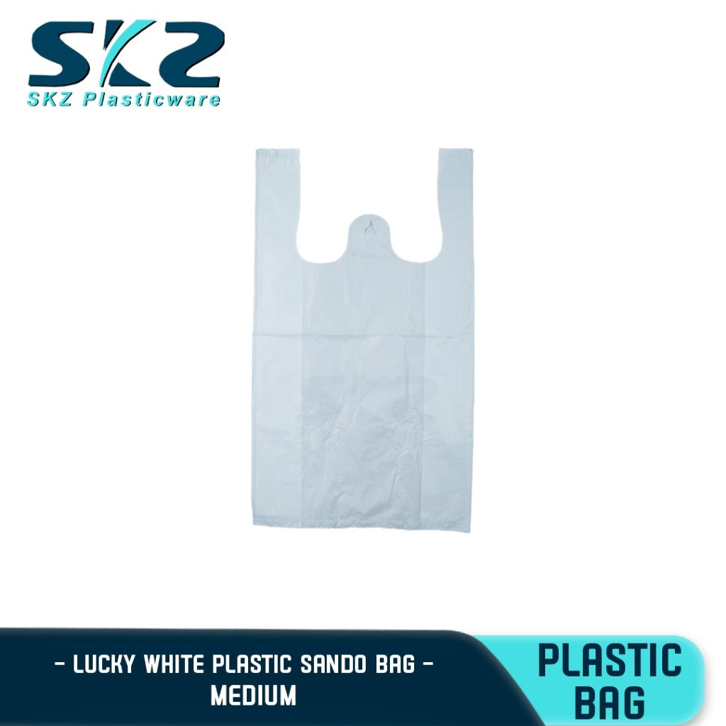LUCKY White Plastic Sando Bag 100pcs