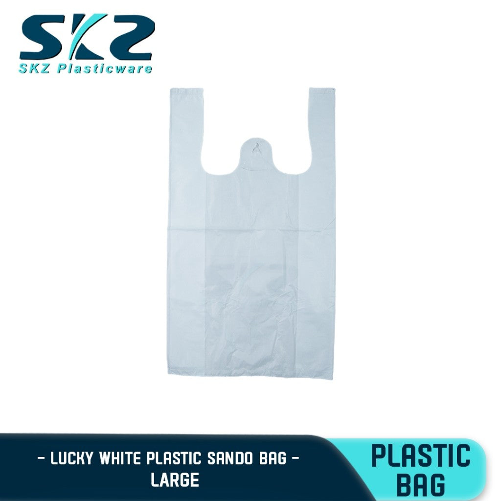 LUCKY White Plastic Sando Bag 100pcs