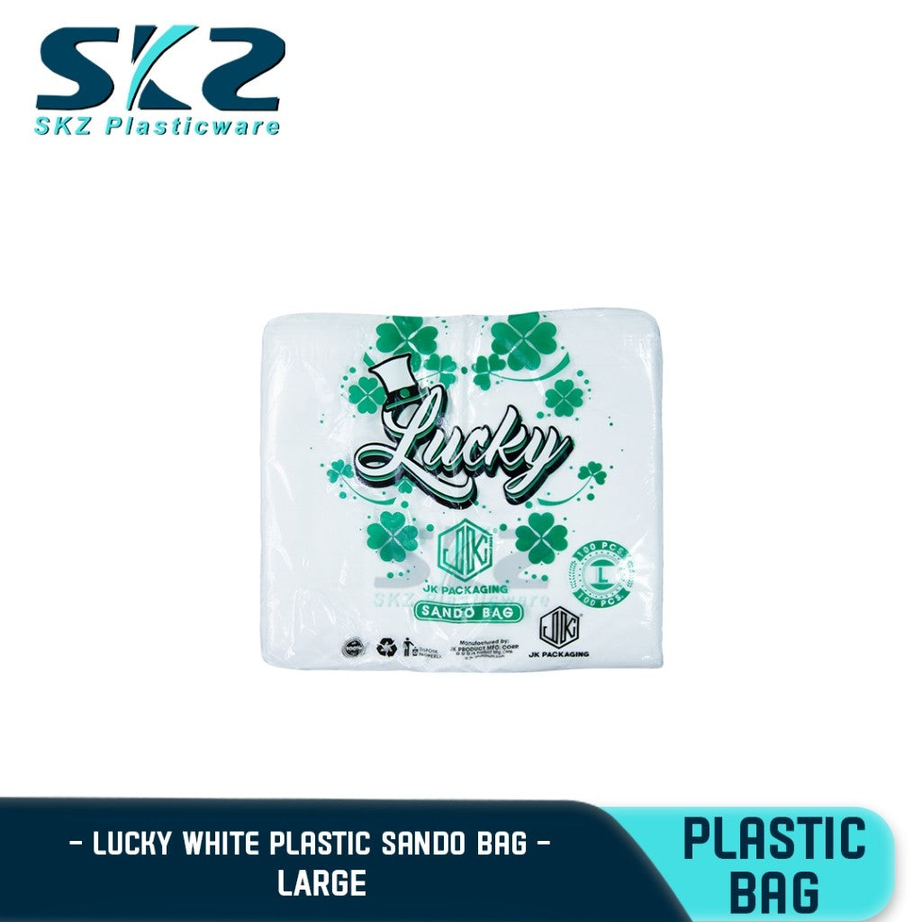 LUCKY White Plastic Sando Bag 100pcs