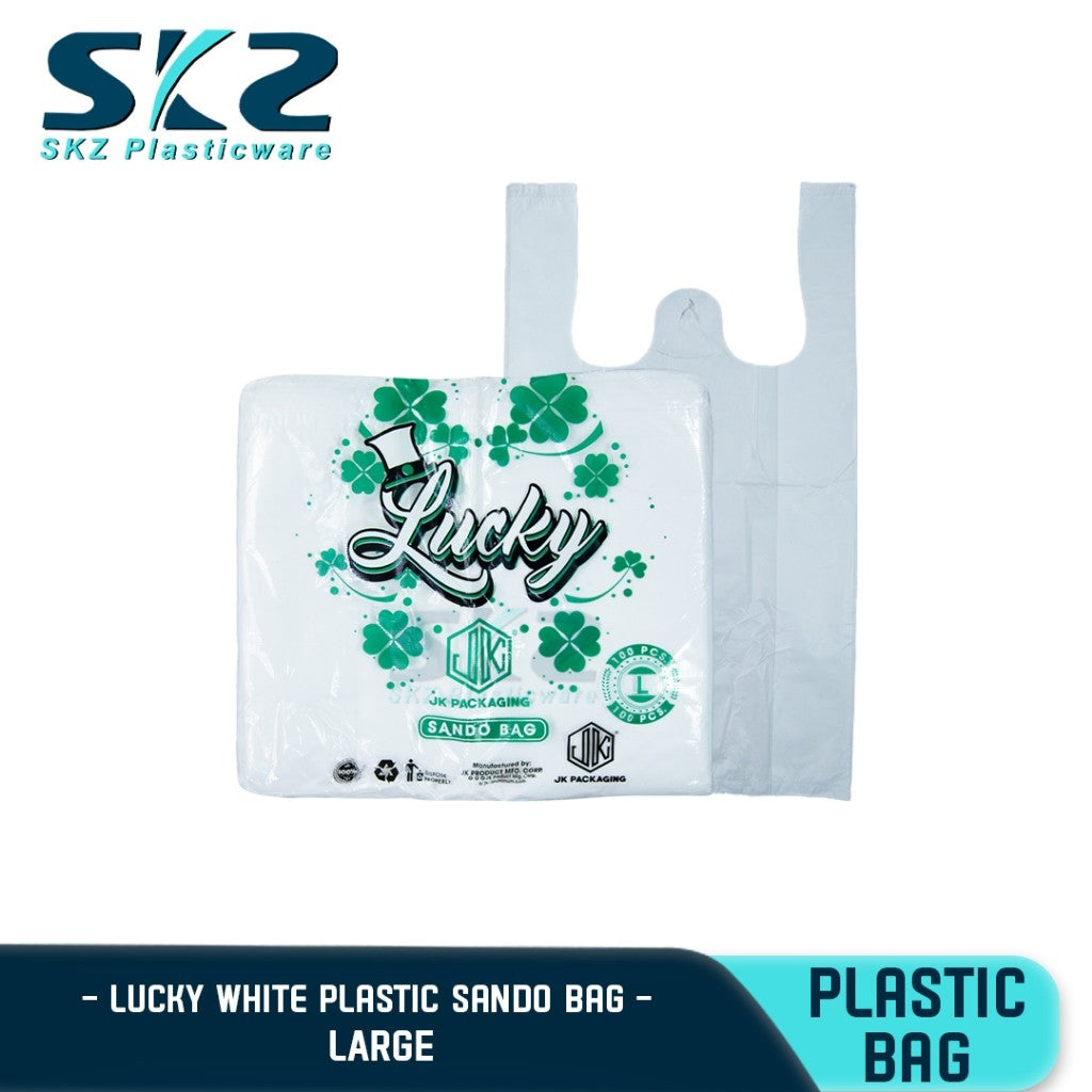 LUCKY White Plastic Sando Bag 100pcs