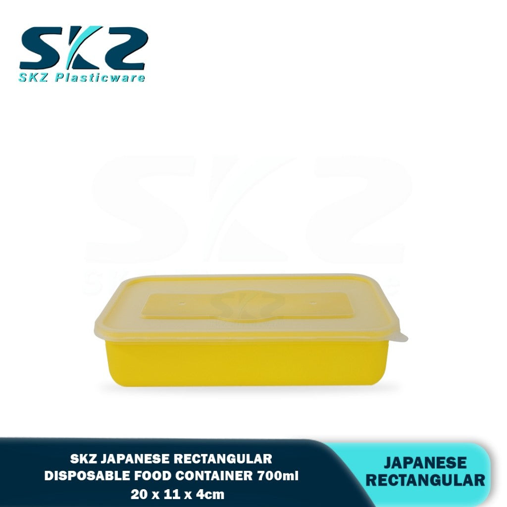 SKZ Japanese Bento JB-700 Rectangular Assorted color Microwavable Container 700ml