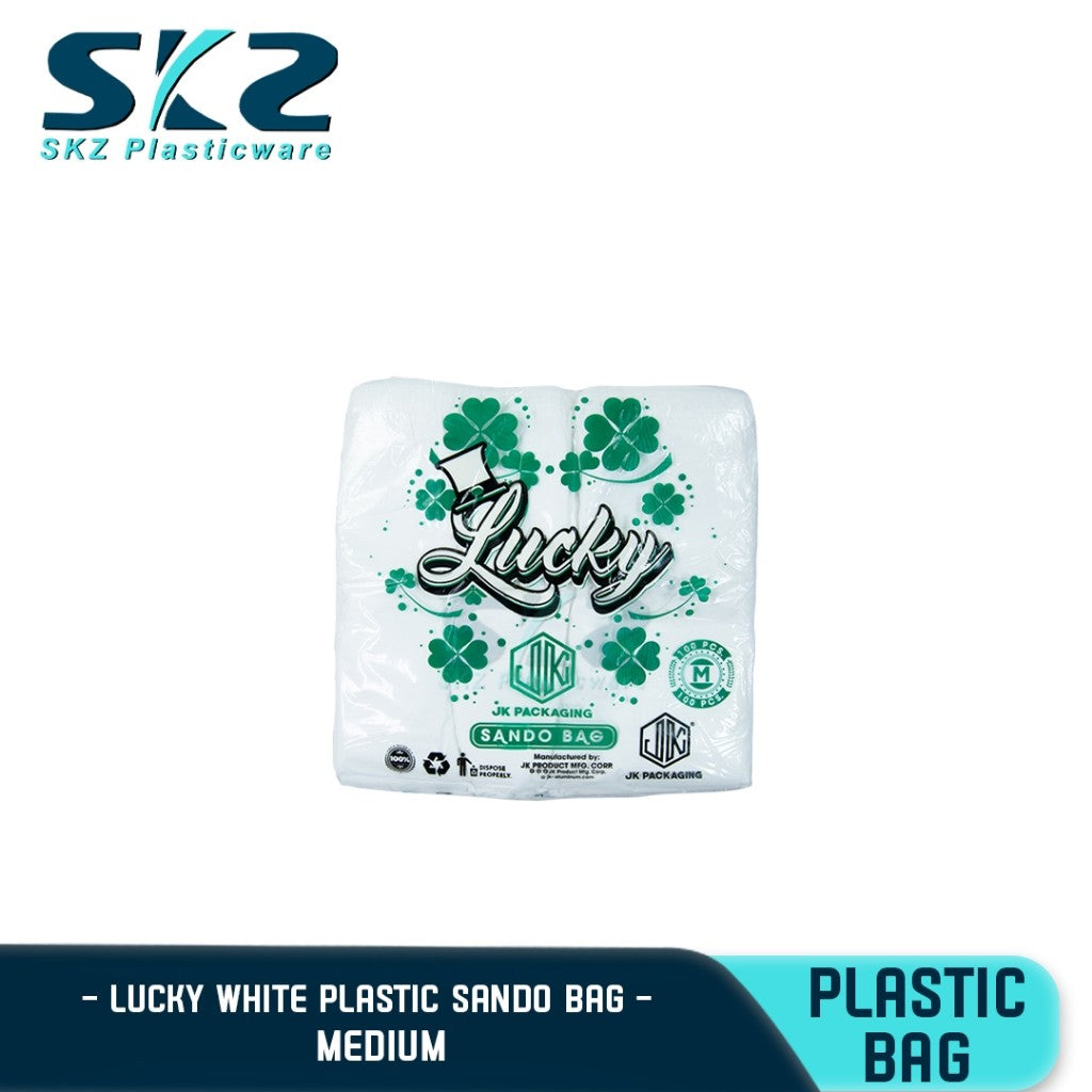 LUCKY White Plastic Sando Bag 100pcs