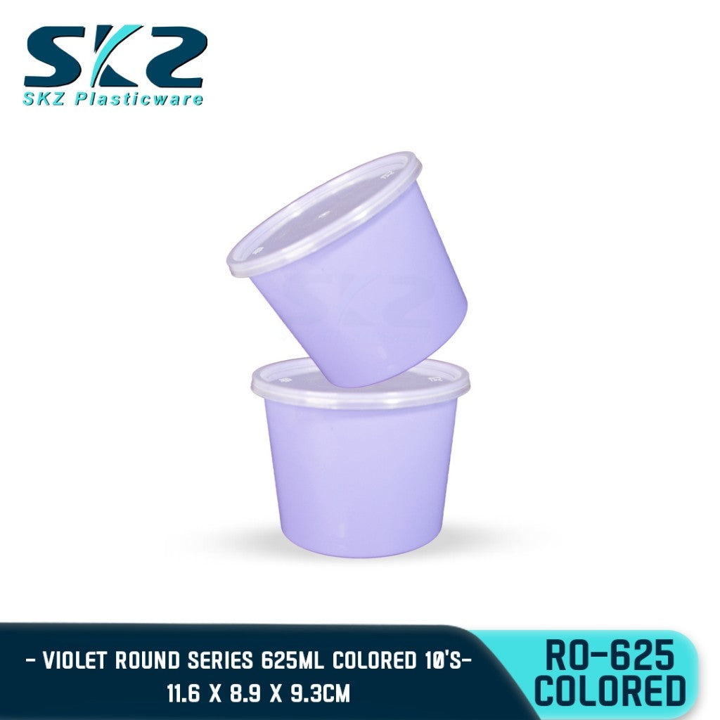 SKZ COLORED CONTAINER ROUND SERIES RO625 625ml ENVIRONMENTAL FRIENDLY FOOD STORAGE MICROWAVABLE