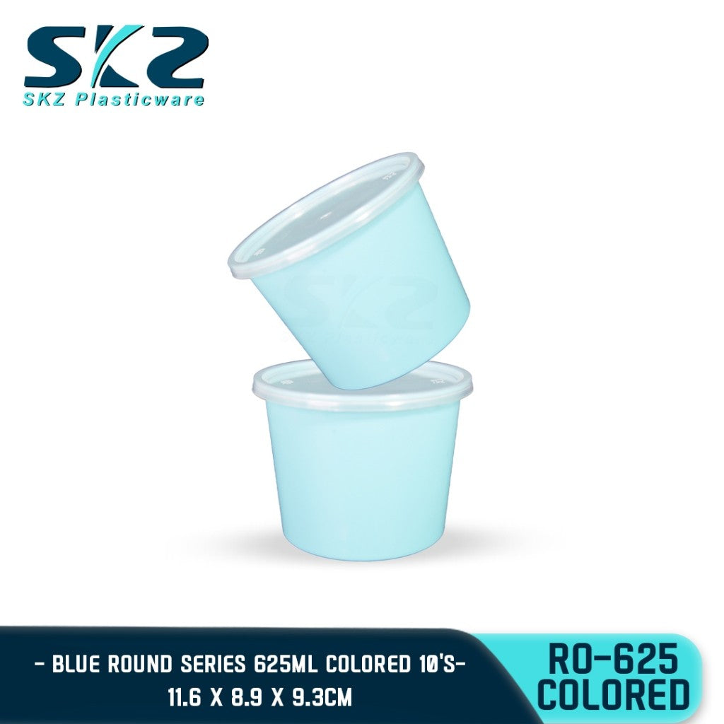 SKZ COLORED CONTAINER ROUND SERIES RO625 625ml ENVIRONMENTAL FRIENDLY FOOD STORAGE MICROWAVABLE