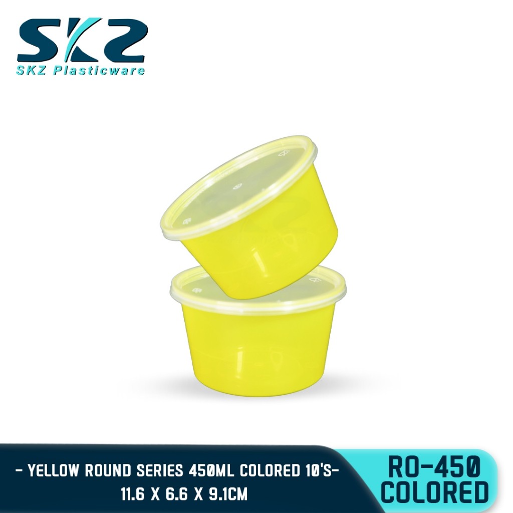 SKZ COLOREDCONTAINER ROUND SERIES R0450 450ml ENVIRONMENTAL FRIENDLY FOOD STORAGE MICROWAVABLE