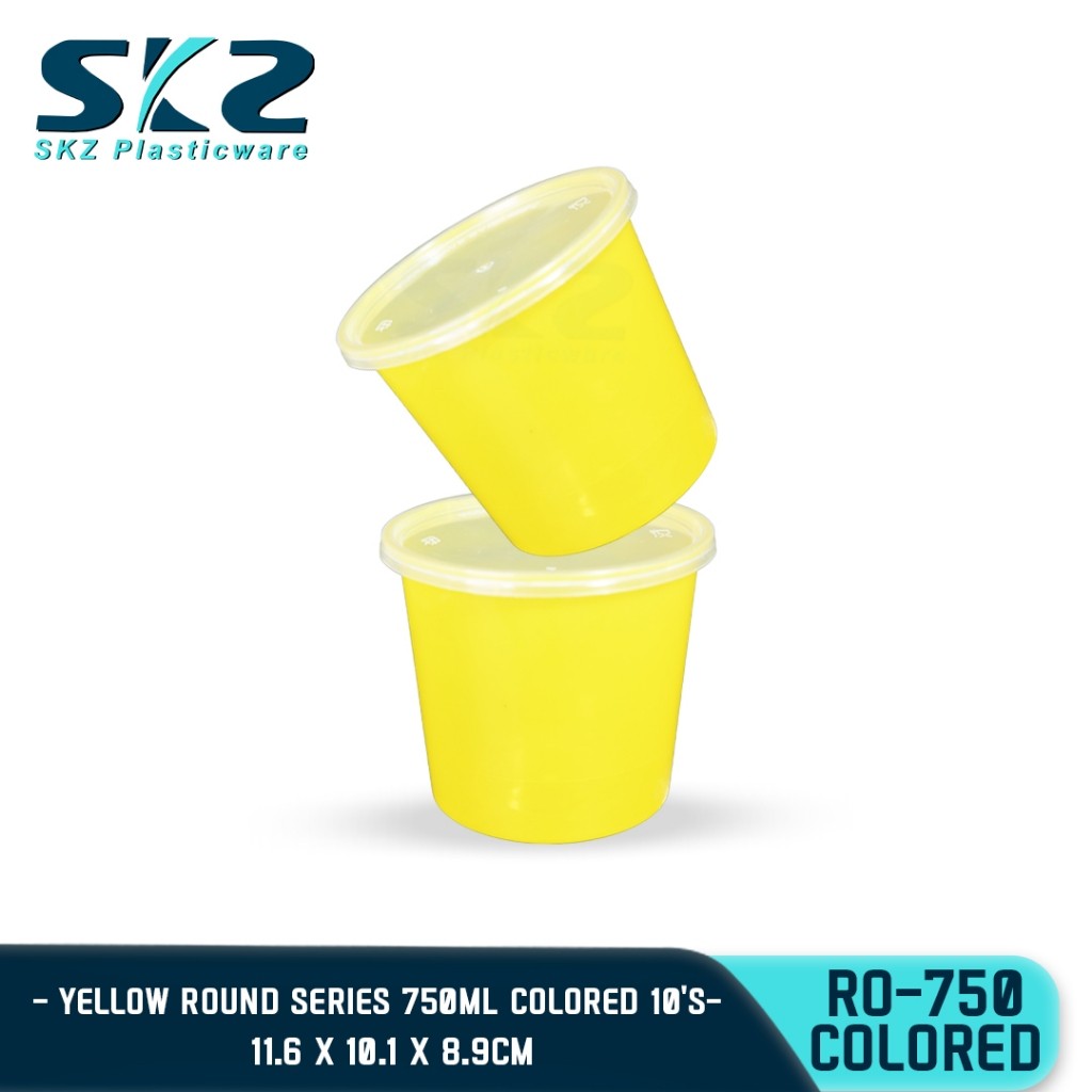 SKZ COLORED CONTAINER ROUND SERIES R0750 750ml ENVIRONMENTAL FRIENDLY FOOD STORAGE MICROWAVABLE