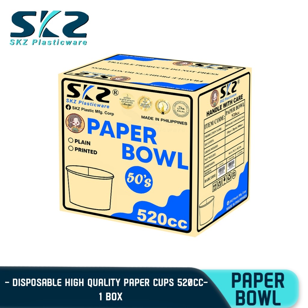 SKZ Paper Bowl Laminated  520cc 1box