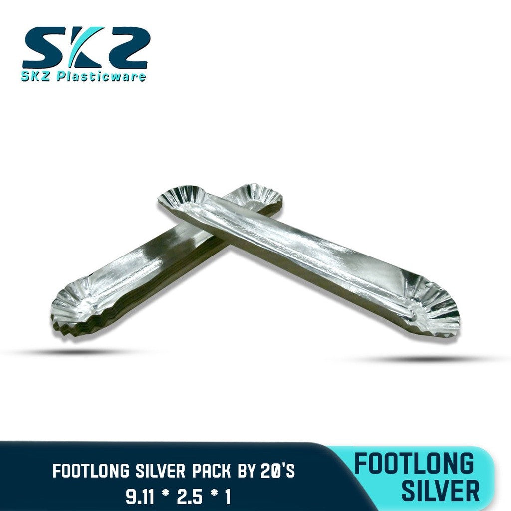 DISPOSABLE FOOTLONG SILVER LAMINATED PACK  BY 20S