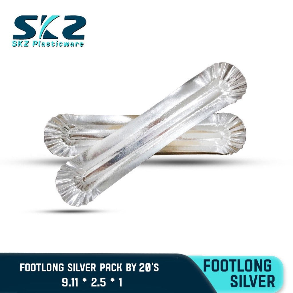 DISPOSABLE FOOTLONG SILVER LAMINATED PACK  BY 20S