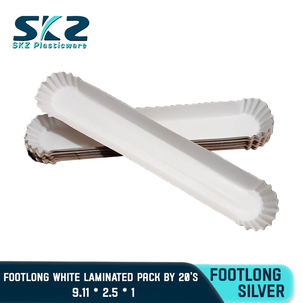 DISPOSABLE FOOTLONG WHITE LAMINATED PACK  BY 20S