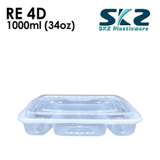 SKZ CLEAR CONTAINER RECTANGULAR SERIES RE4D ENVIRONMENTAL FRIENDLY FOOD STORAGE MICROWAVABLE