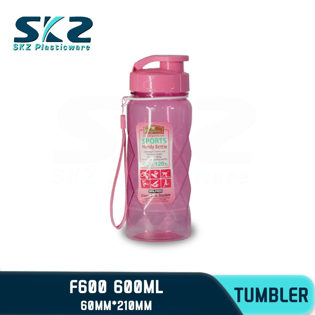 SKZ 600ml [F600] PORTABLE SPORTS WATER BOTTLE BPA FREE