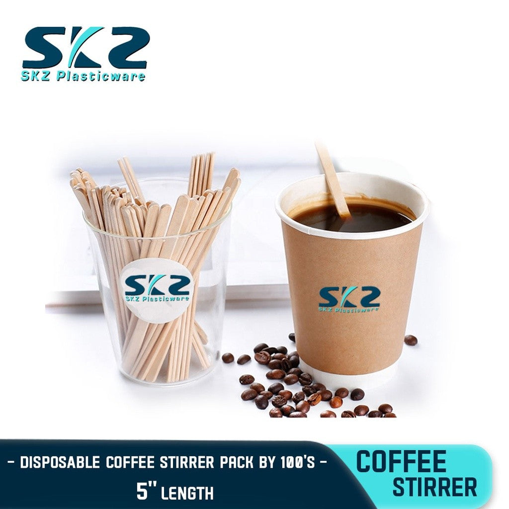 SKZ DISPOSABLE WOODEN COFFEE STIRRER  100--200PCS/PACK