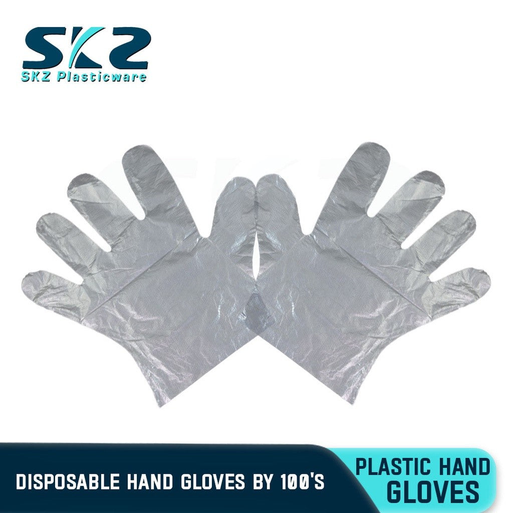 SKZ DISPOSABLE PLASTIC HAND GLOVES 100PCS/BOX