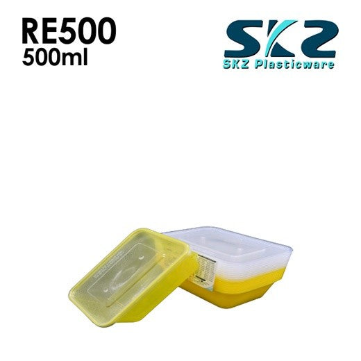 SKZ COLORED SERIES RE500 PINK, BLUE, GREEN, YELLOW. ENVIRONMENTAL FRIENDLY FOOD STORAGE MICROWAVABLE