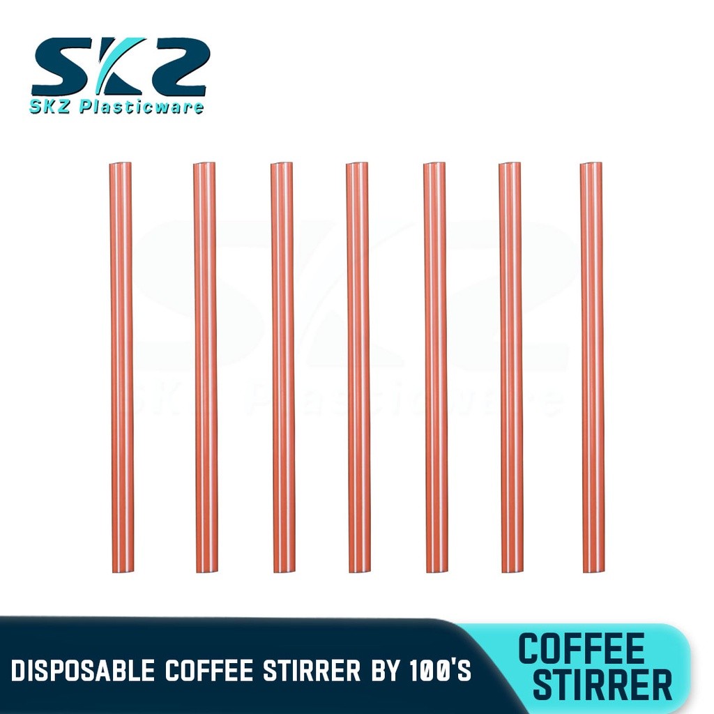SKZ DISPOSABLE  PLASTIC COFFEE STIRRER 100PCS/PACK