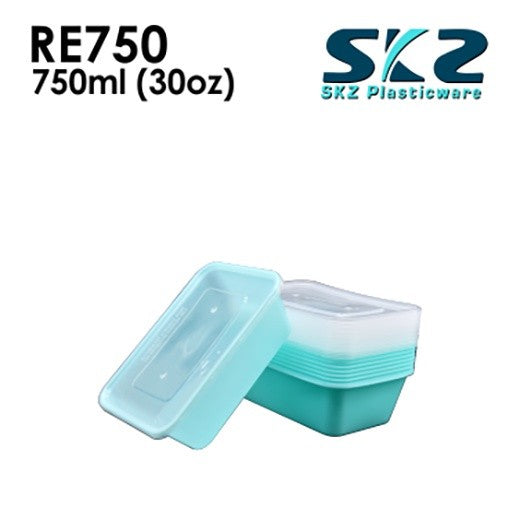SKZ COLORED CONTAINER RECTANGULAR SERIES RE750 ENVIRONMENTAL FRIENDLY FOOD STORAGE MICROWAVABLE