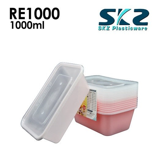 SKZ COLORED CONTAINER RECTANGULAR SERIES RE1000 ENVIRONMENTAL FRIENDLY FOOD STORAGE MICROWAVABLE