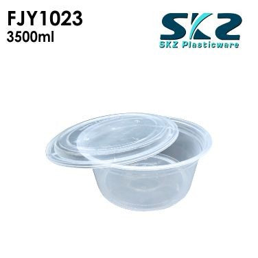 NEW (FYJ-1023) CLEAR CONTAINER ROUND SERIES 3500ML ENVIRONMENTAL FRIENDLY FOOD STORAGE MICROWAV