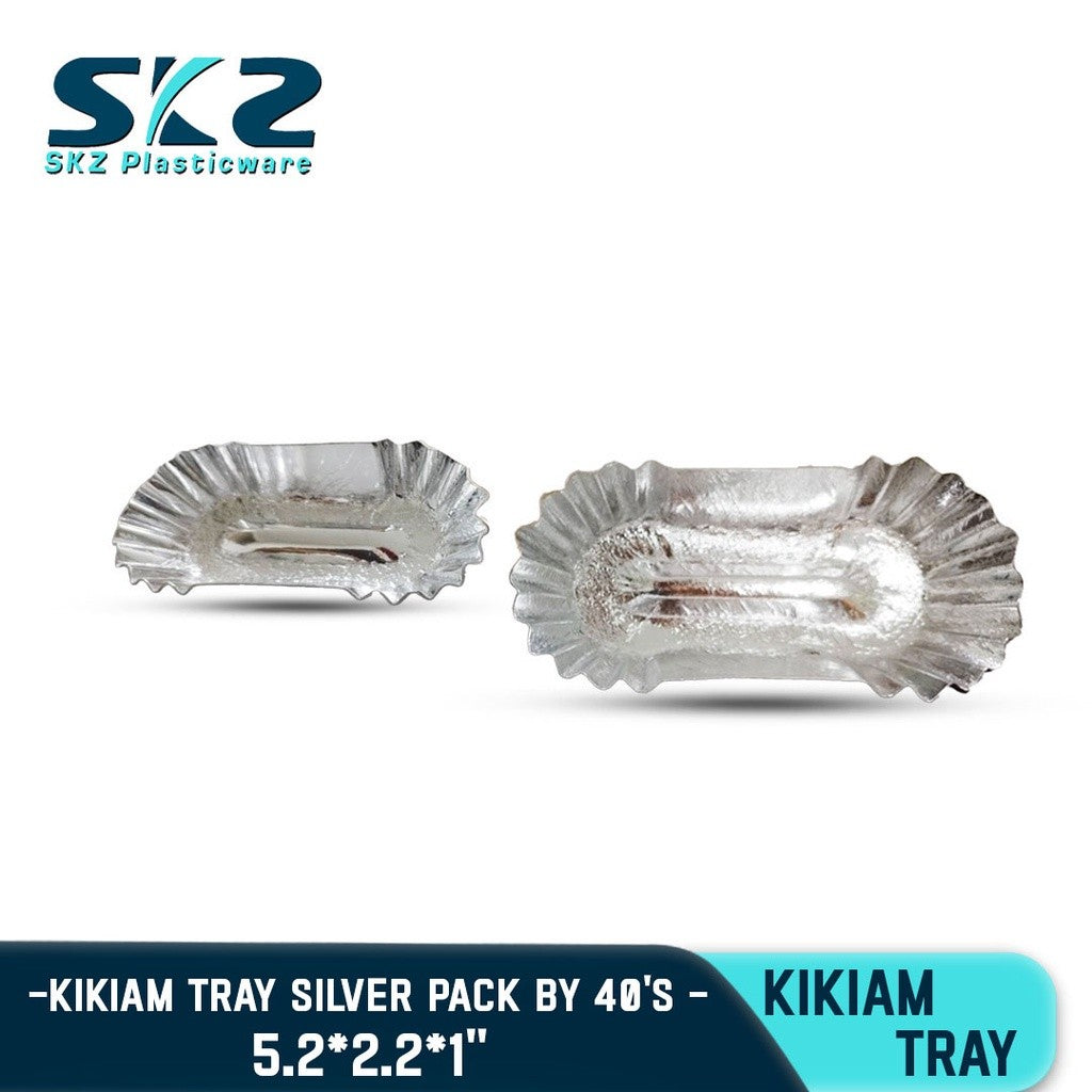 DISPOSABLE KIKIAM TRAY SILVER LAMINATED PACK BY 40S