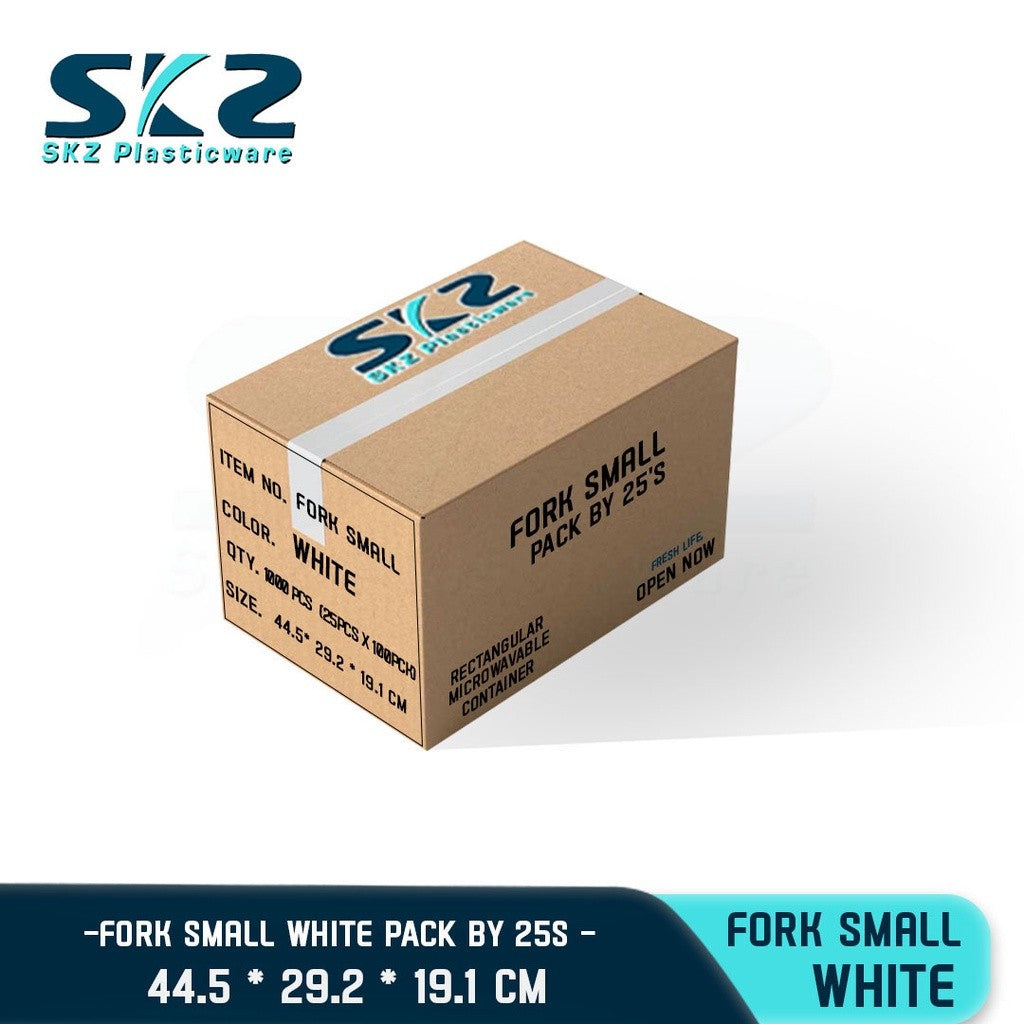 SKZ FORK SMALL WHITE AND BLACK [FSMALL WHITE] ENVIRONMENTAL FRIENDLY FOOD STORAGE MICROWAVABLE