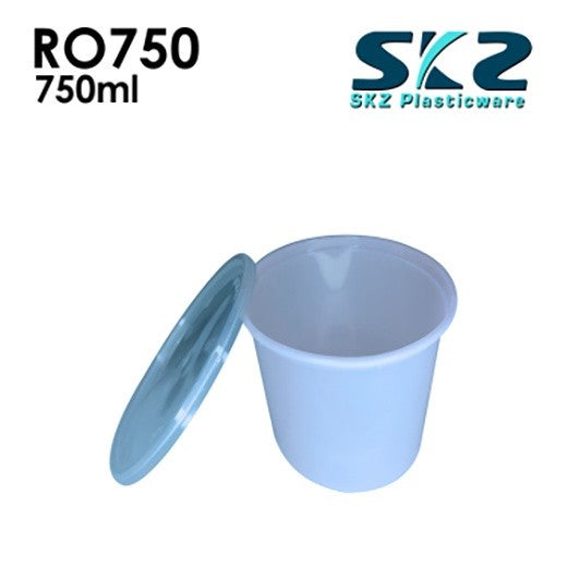 SKZ COLORED CONTAINER ROUND SERIES R0750 750ml ENVIRONMENTAL FRIENDLY FOOD STORAGE MICROWAVABLE