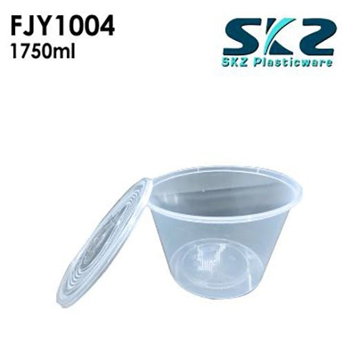 NEW (FJY-1004) CLEAR CONTAINER ROUND SERIES 1750ML ENVIRONMENTAL FRIENDLY FOOD STORAGE