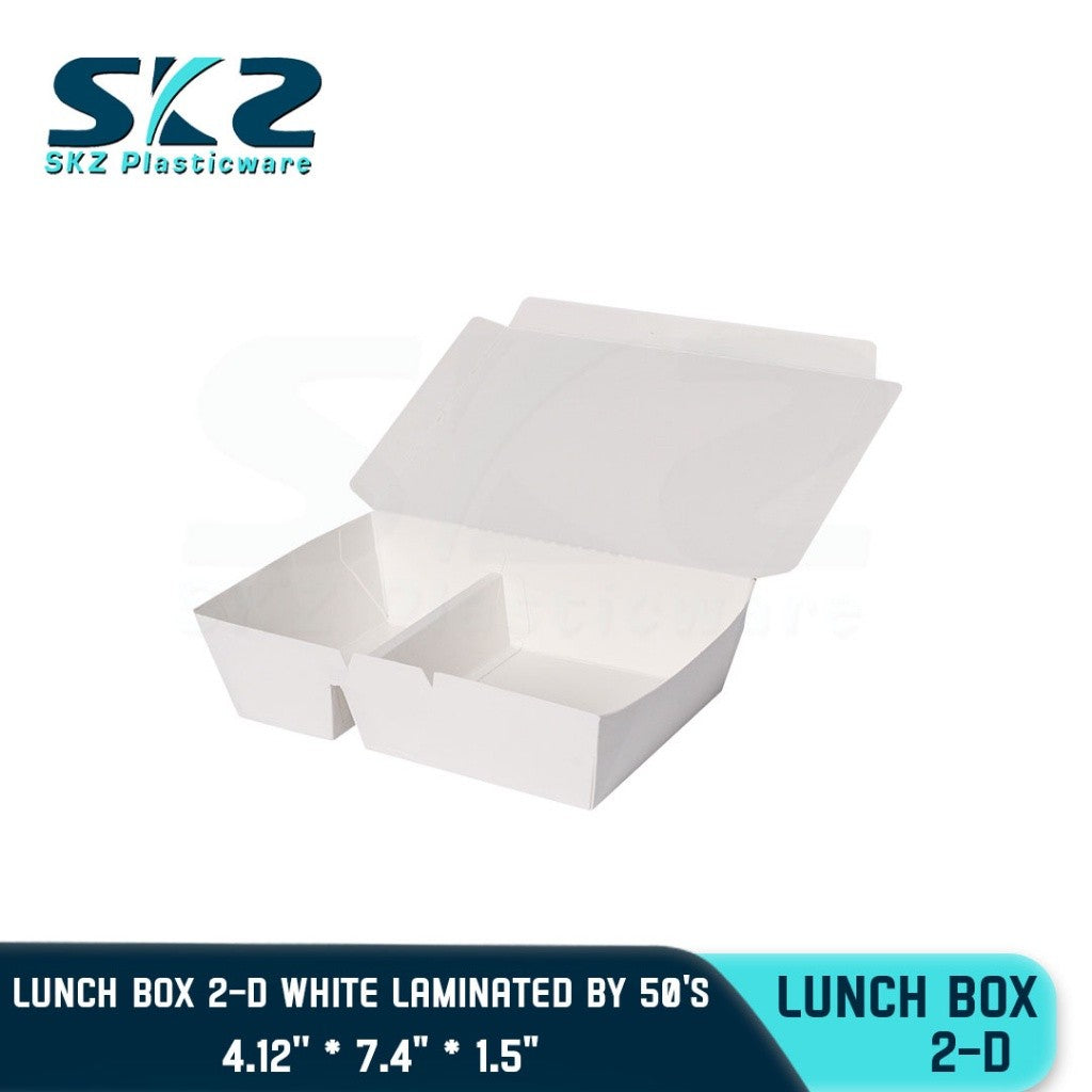 SKZ LUNCH BOX 2 and 3 DIVISION WHITE & BROWN-SILVER LAMINATED