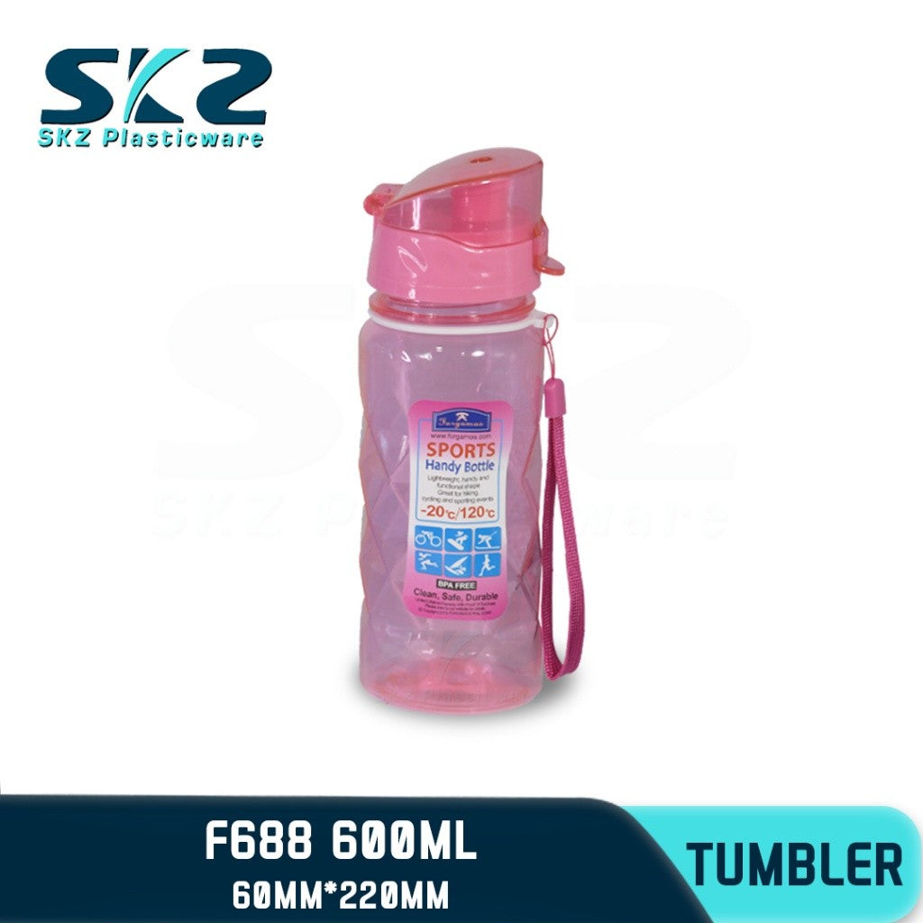 SKZ 600ml [F688] PORTABLE SPORTS WATER BOTTLE BPA FREE