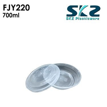 NEW (FJY-220) CLEAR CONTAINER ROUND SERIES 700ML ENVIRONMENTAL FRIENDLY FOOD STORAGE MICROWAV
