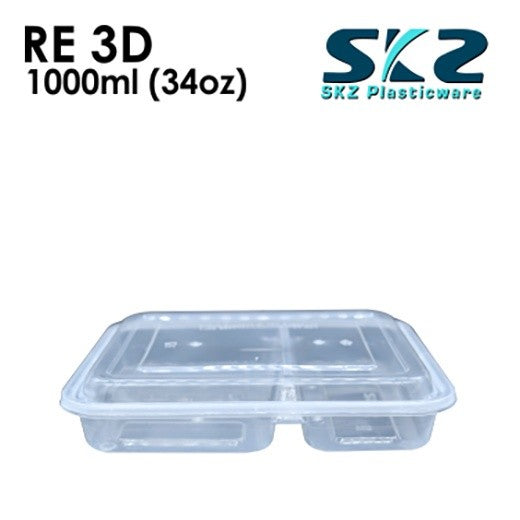 SKZ CLEAR CONTAINER RECTANGULAR SERIES RE3D ENVIRONMENTAL FRIENDLY FOOD STORAGE MICROWAVABLE