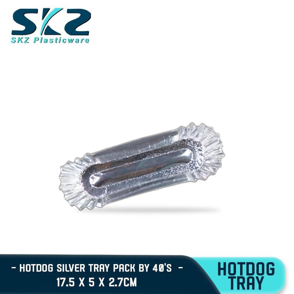 SKZ Hotdog Plate / Tray Silver "Foil" Laminated