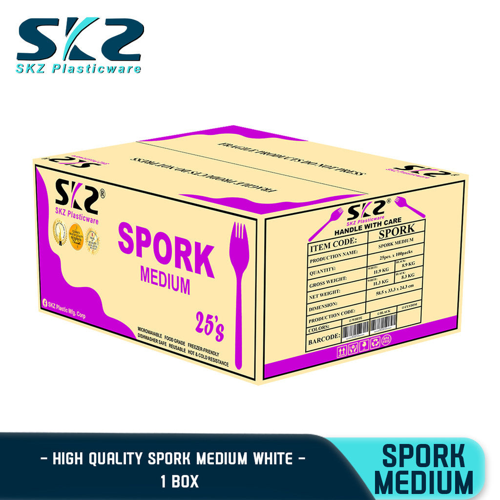 SKZ 1BOX DISPOSABLE SPORK BLACK 25PCS *100pack