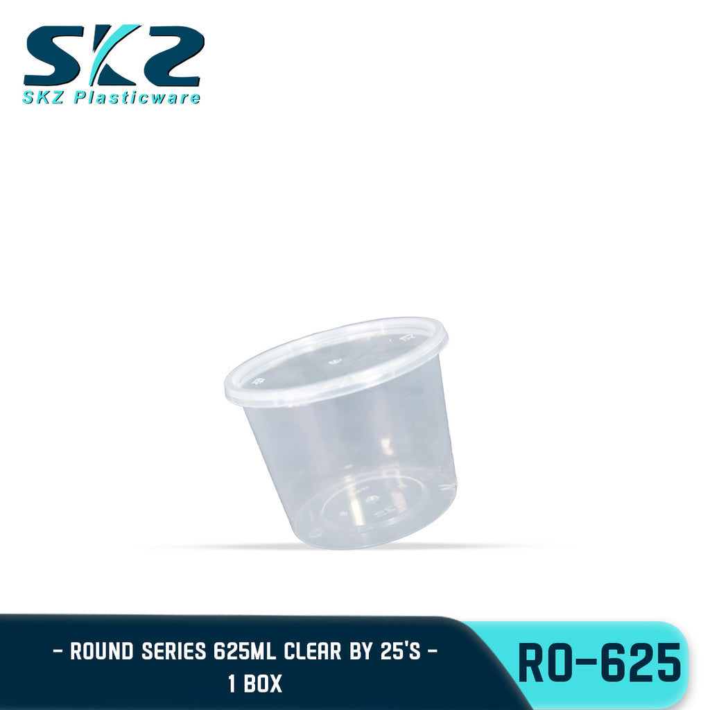 SKZ 1BOX BLACK AND CLEAR ROUND SERIES [RO 625] ENVIRONMENTAL FRIENDLY FOOD STORAGE MICROWAVABLE