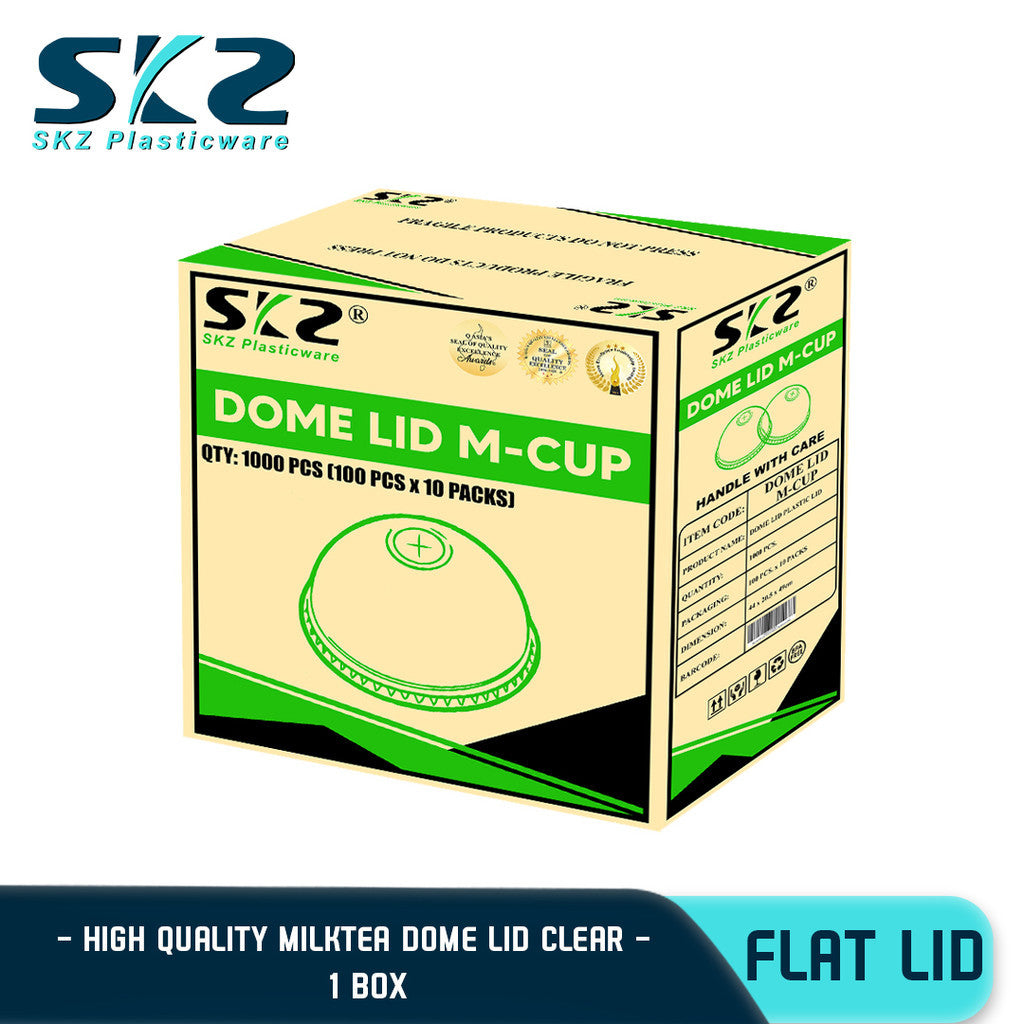 SKZ Dome Lid For Milktea Cups 95mm 1000Pcs Per Box