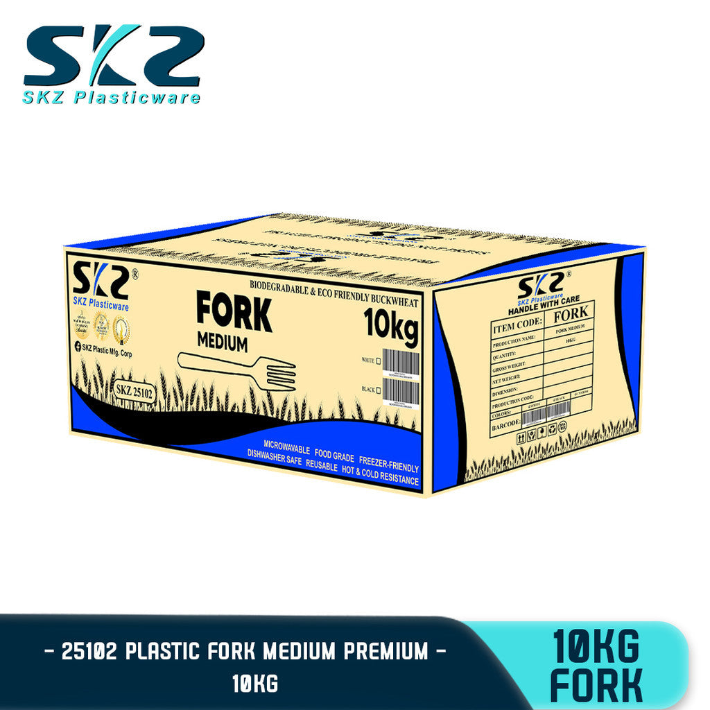 SKZ Disposable Spoon and Fork  White Medium 10kg box