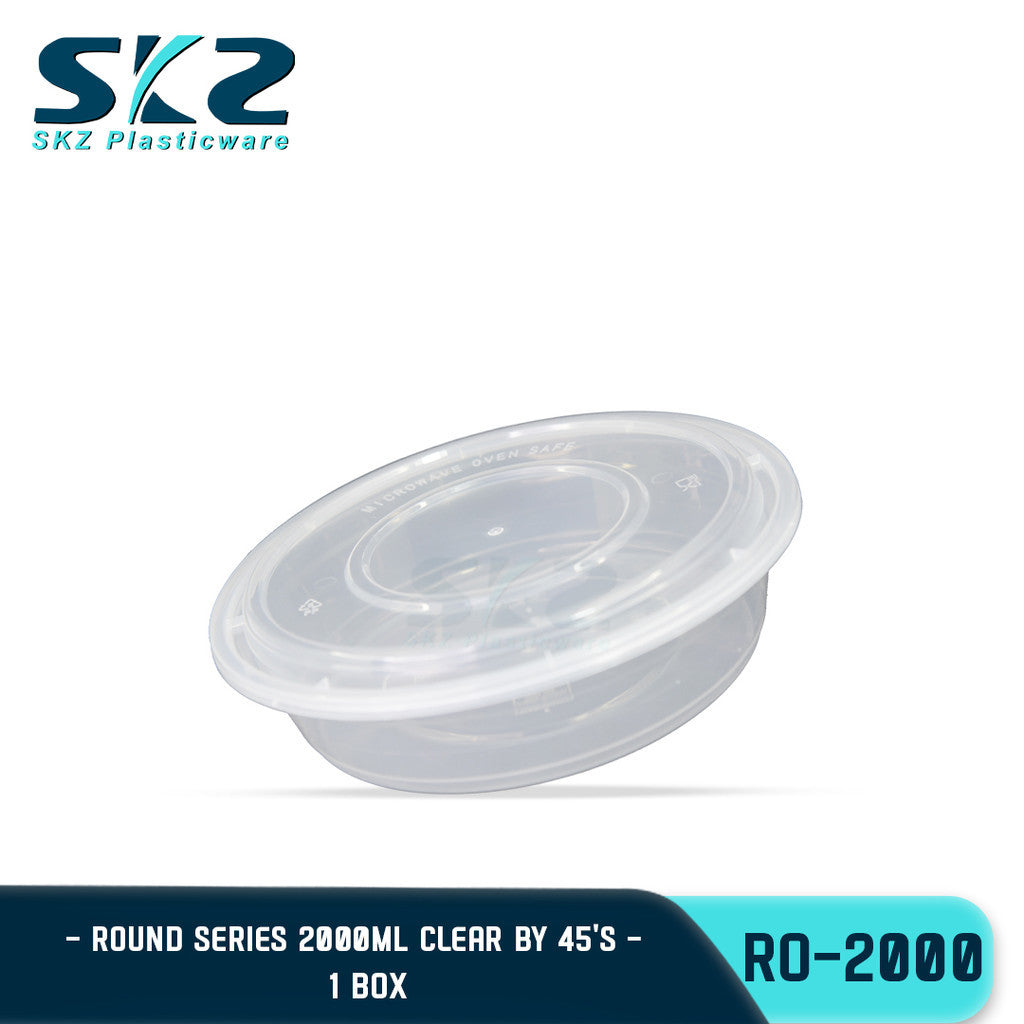 SKZ 1BOX BLACK AND CLEAR ROUND SERIES [RO 2000] ENVIRONMENTAL FRIENDLY FOOD STORAGE MICROWAVABLE